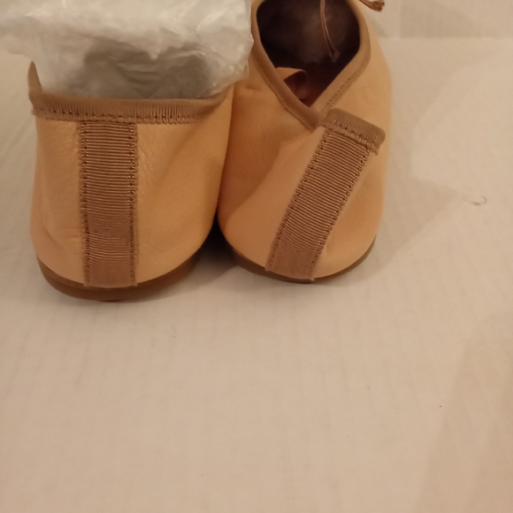 Doen Pale Pink Leather Women's Ballet  Flats with Bow Detail SiZe 8 - Picture 3 of 7